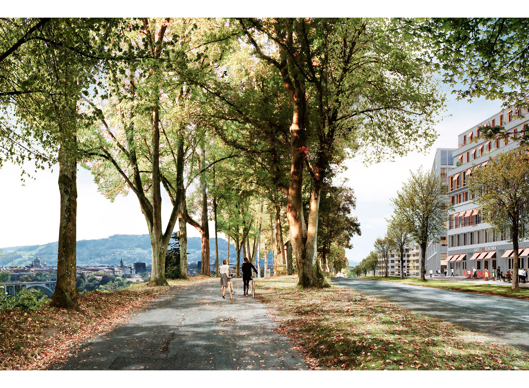 view onto the promenade, rendering: Ponnie Images