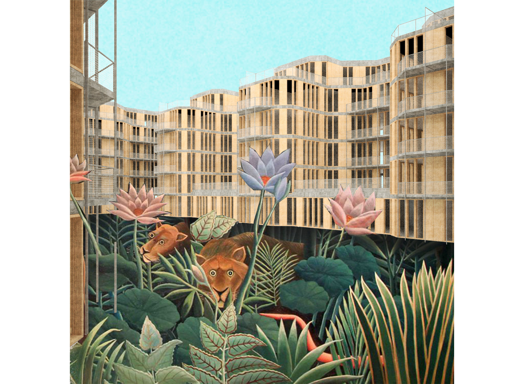 view into the courtyard