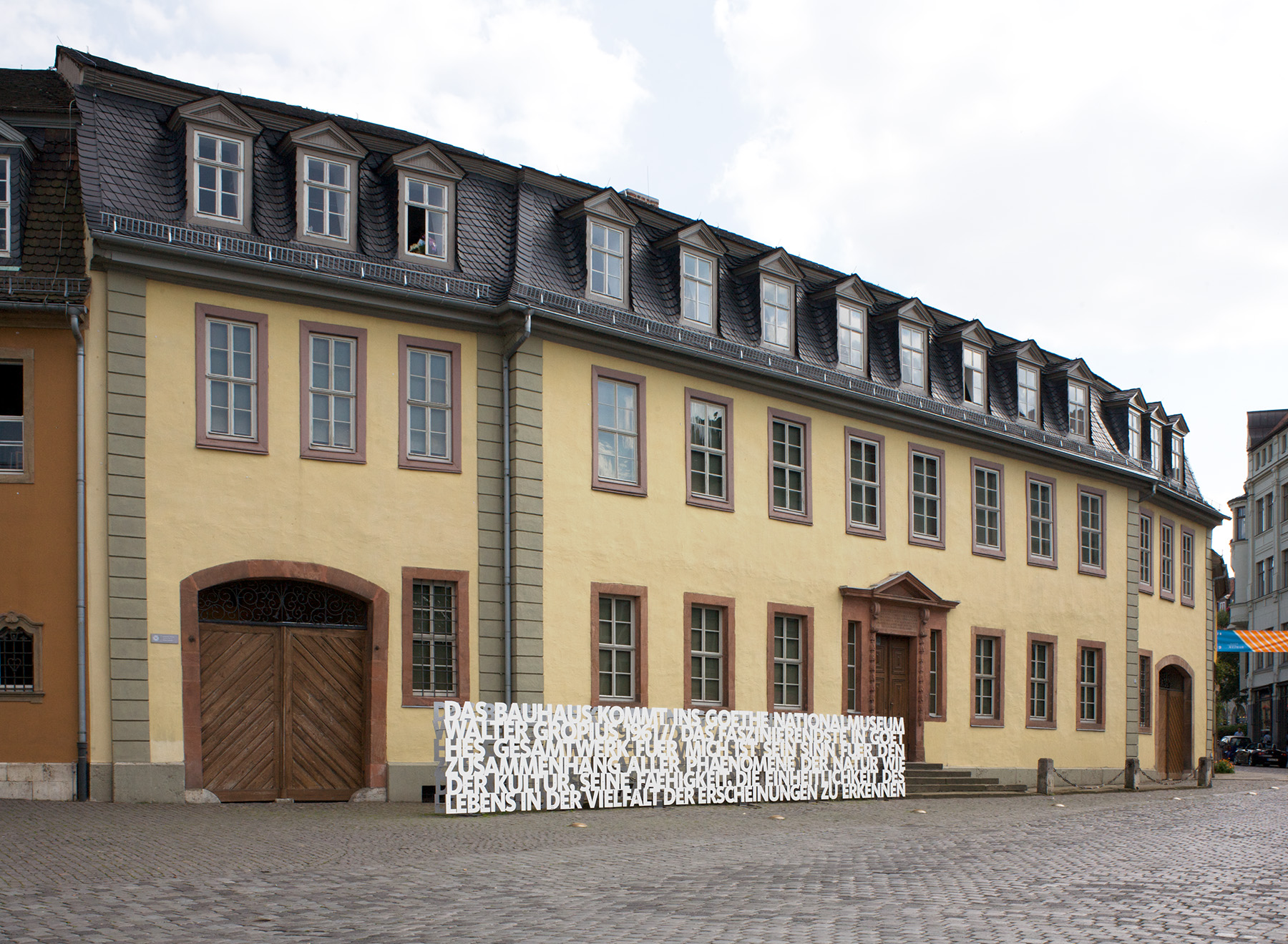 Goethe National Museum text hedges, photo: Veit Landwehr