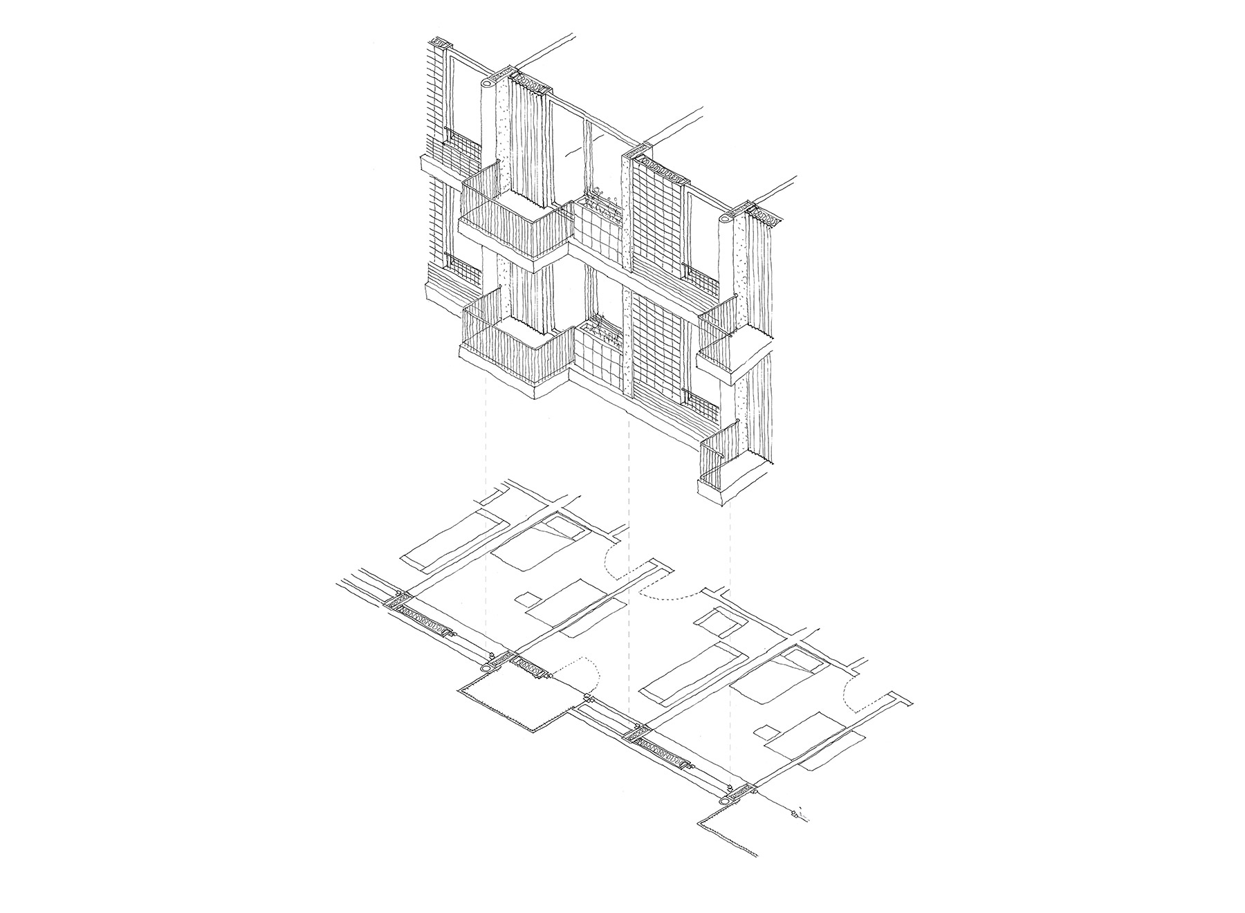 outer facade courtyard building