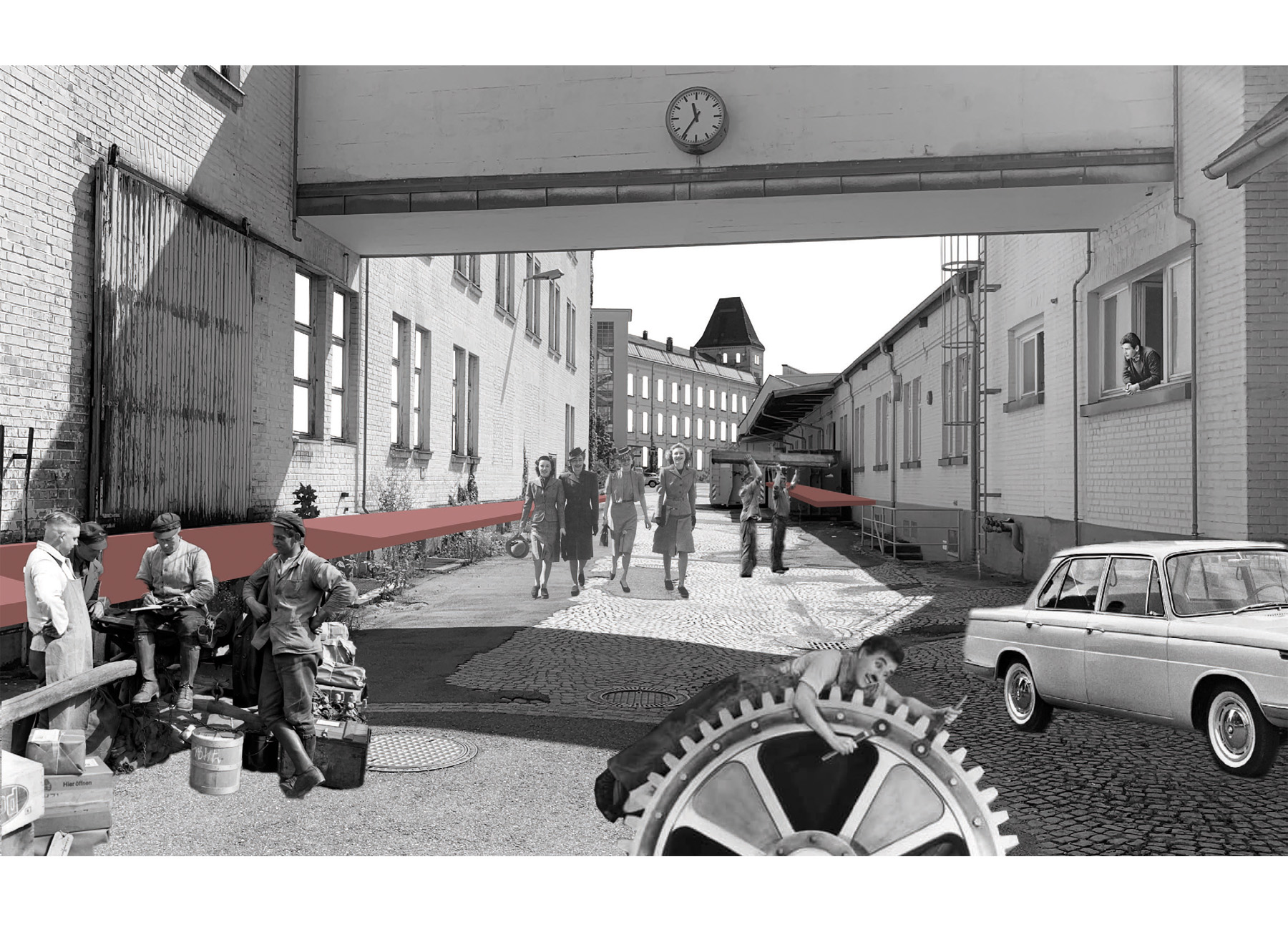 view down the laneway