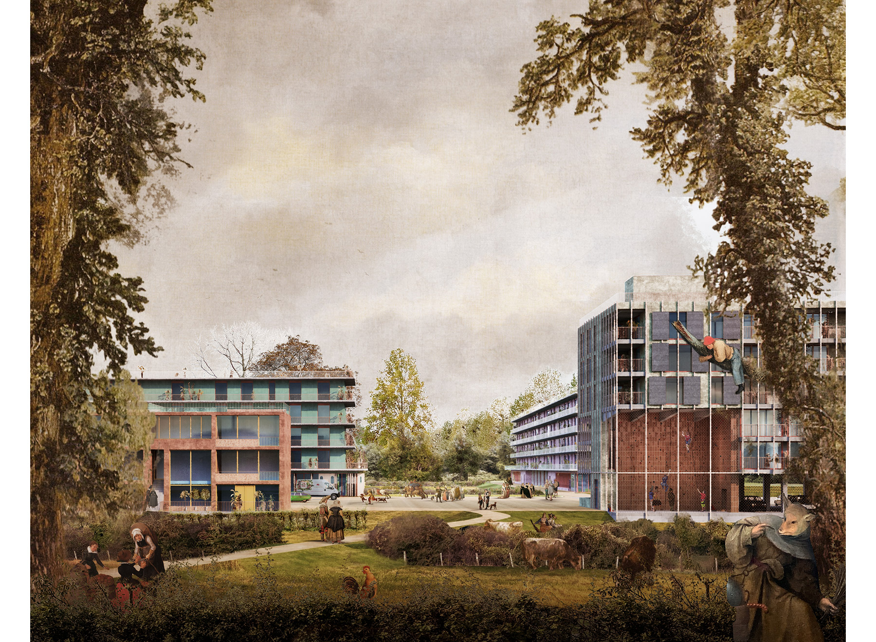 a place for people, plants and animals, rendering: Ponnie Images