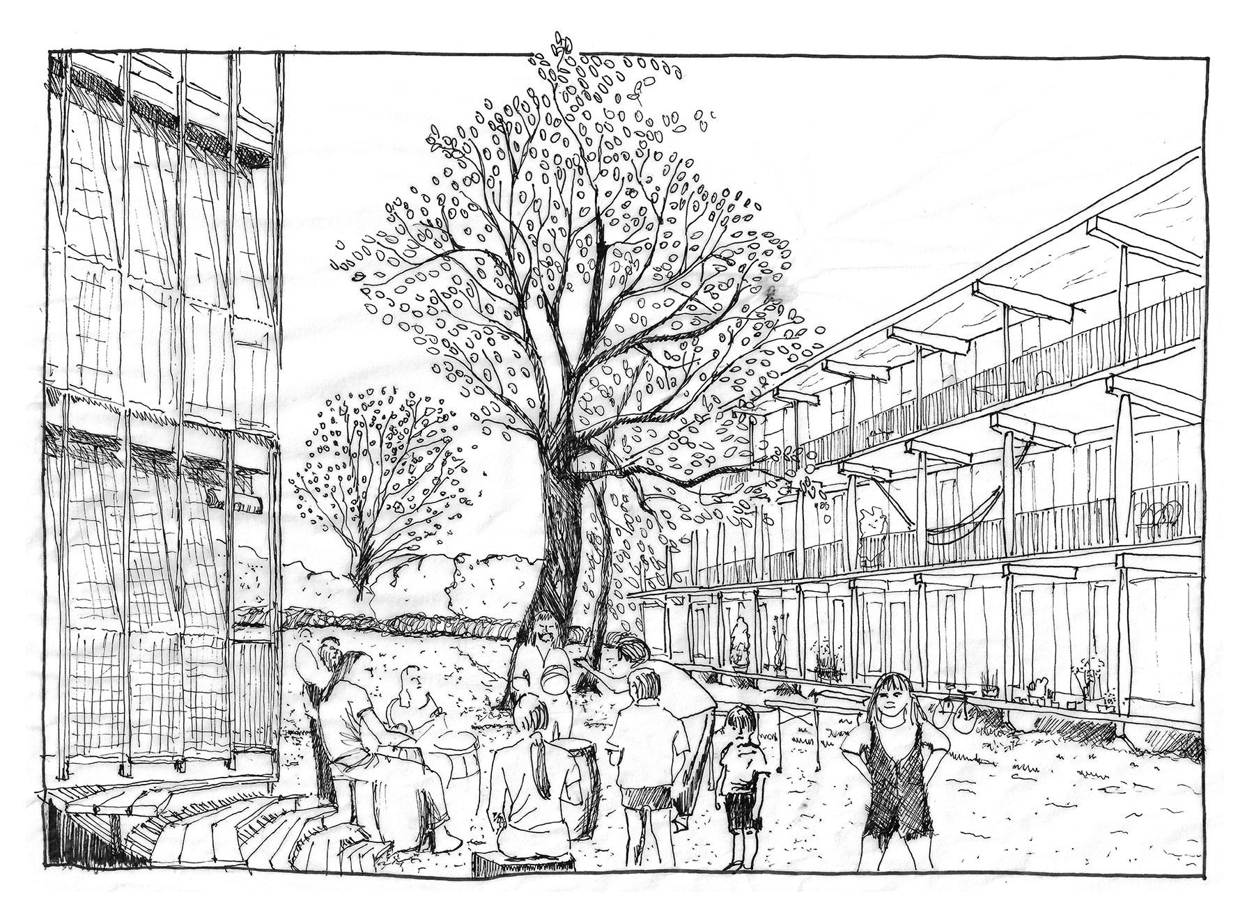 life in the communal yard