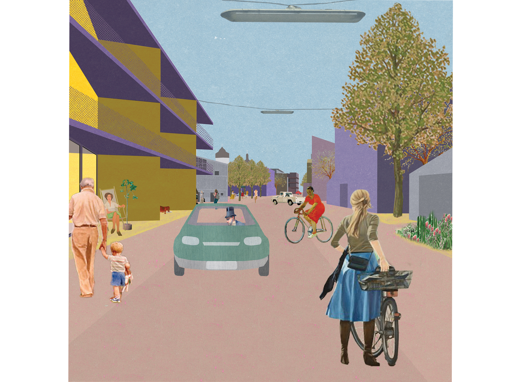 'An der Ortsstraße' - colourful togetherness on the street