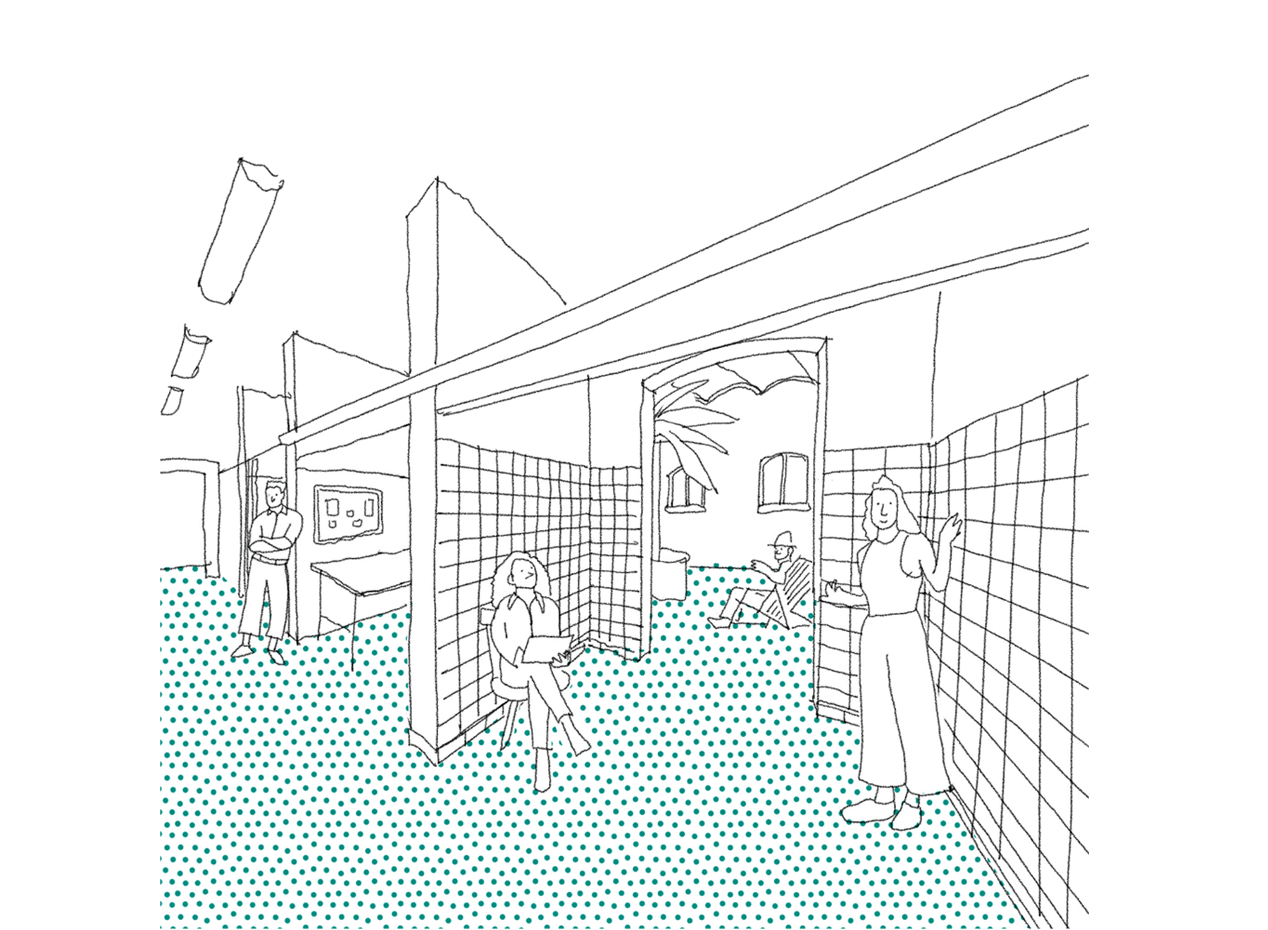 working in the conservatory